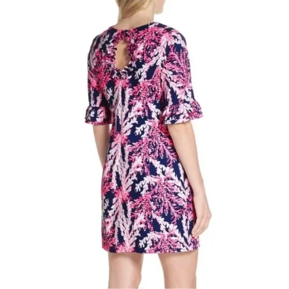 Lilly Pulitzer Fiesta Stretch Dress Nauti Navy Beyond The Sea Print - Picture 4 of 12